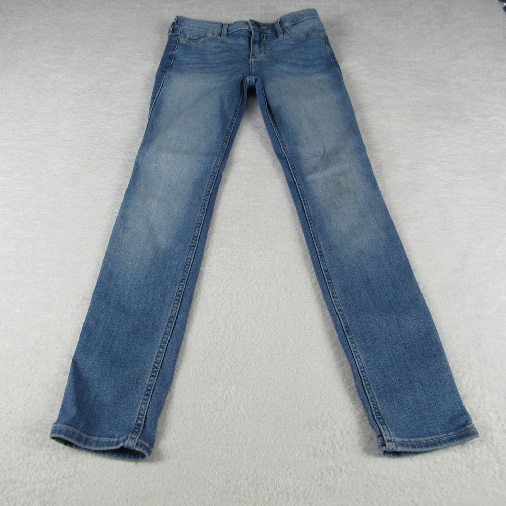 Hollister Super Skinny Jeans Womens 1S Blue Excellent Mid-Rise Classic Stretch